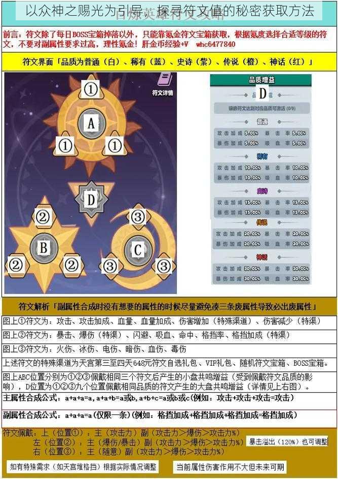 以众神之赐光为引导,探寻符文值的秘密获取方法